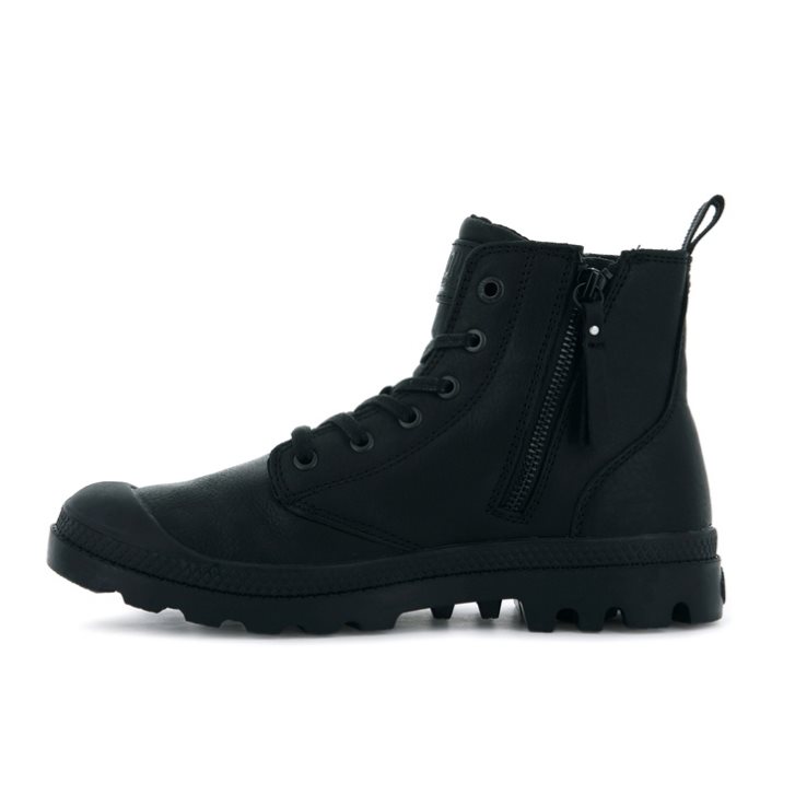 Palladium Pampa Zip Leather ESS Boots ανδρικα μαυρα | PLIM41627