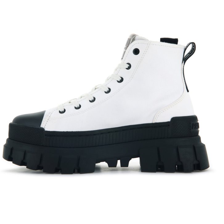 Palladium Revolt Hi TX Platform Shoes γυναικεια ασπρα μαυρα | KXRZ06914
