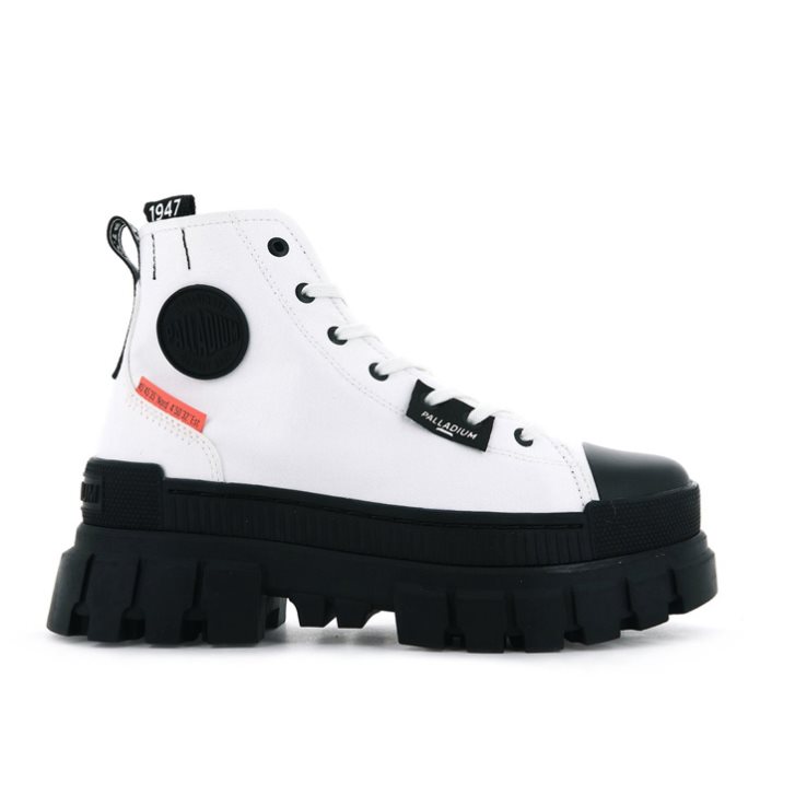 Palladium Revolt Hi TX Platform Shoes γυναικεια ασπρα μαυρα | KXRZ06914