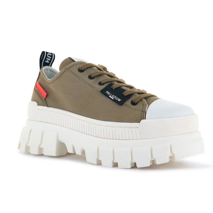 Palladium Revolt LO TX Platform Shoes γυναικεια Ελιά | BZAP10345