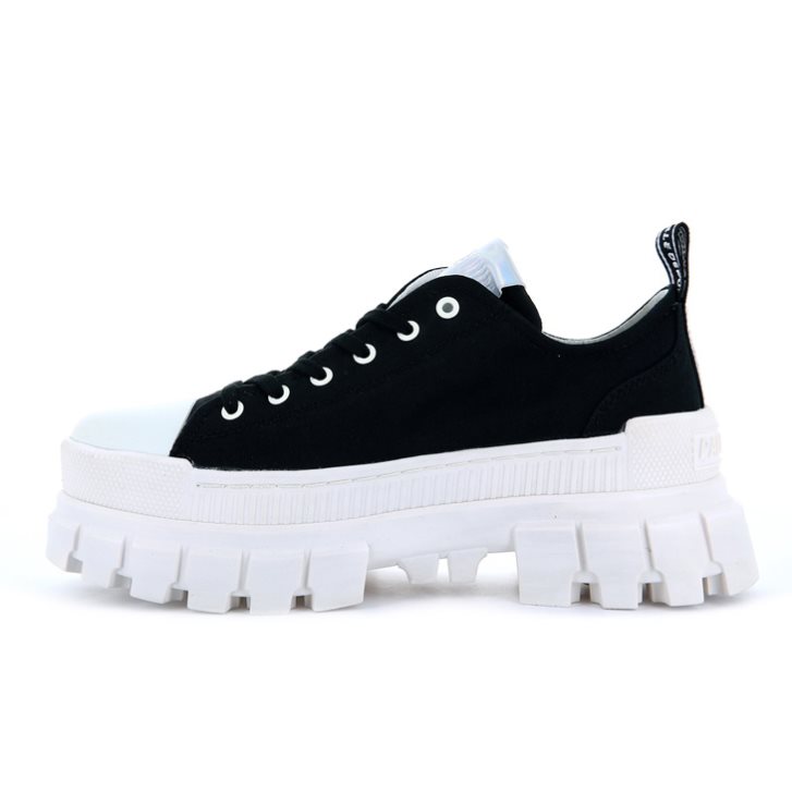 Palladium Revolt LO TX Platform Shoes γυναικεια μαυρα ασπρα | KRWI70264