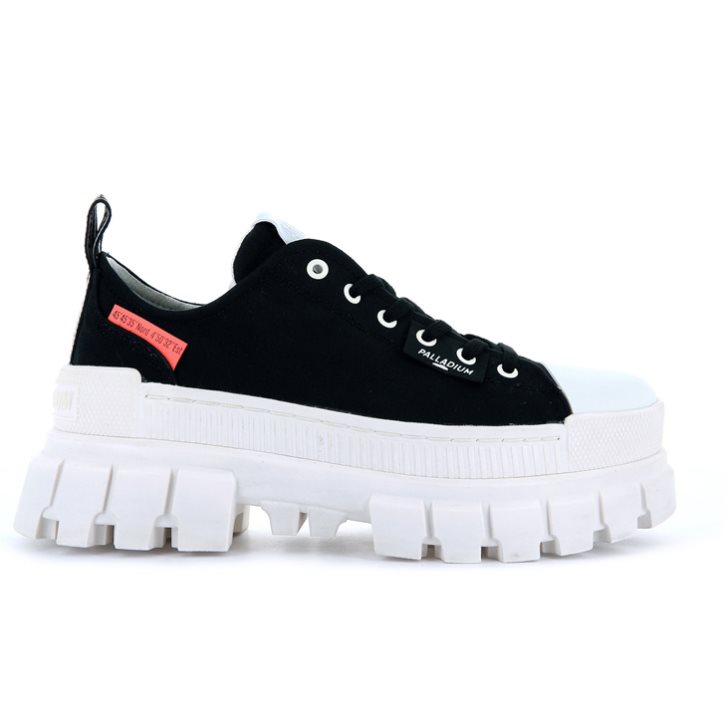 Palladium Revolt LO TX Platform Shoes γυναικεια μαυρα ασπρα | KRWI70264