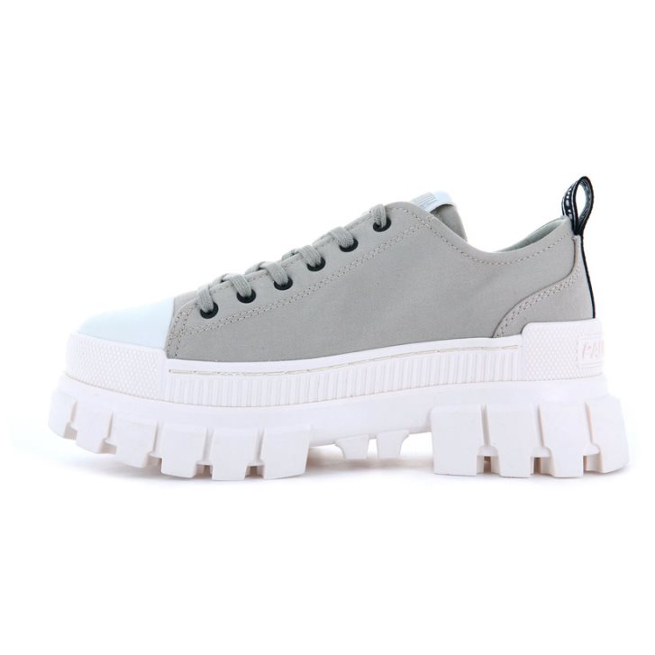 Palladium Revolt LO TX Platform Shoes γυναικεια ασπρα γκρι | RCYW17634