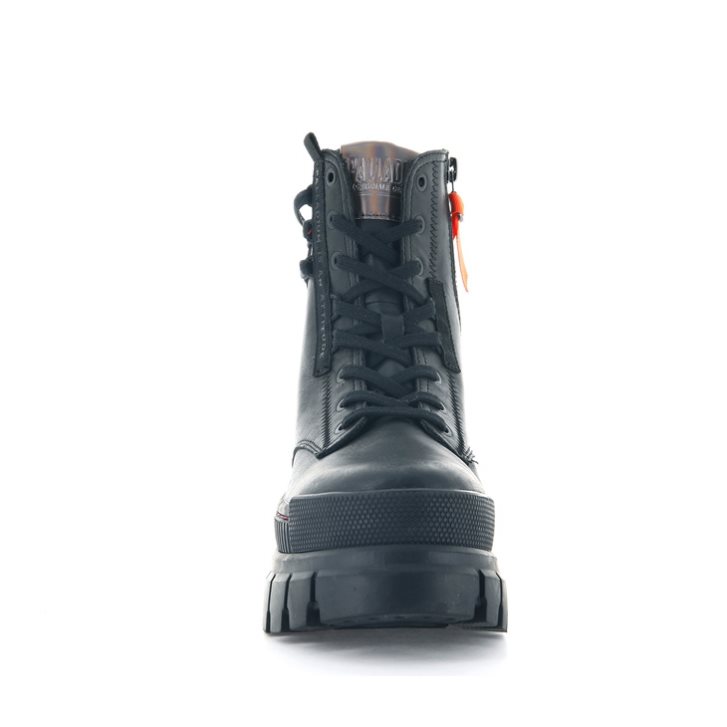Palladium Revolt Leather Platform Shoes γυναικεια μαυρα | OWZK93154