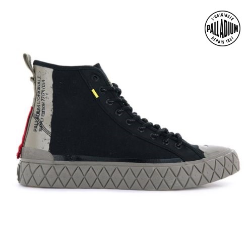 Palladium Palla Ace Supply Mid High Tops Sneakers γυναικεια μαυρα | PSJY34605