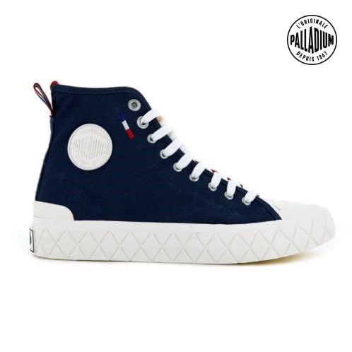 Palladium Palla Ace καμβα High Tops Sneakers ανδρικα σκουρο μπλε κοκκινα | RJVM05842