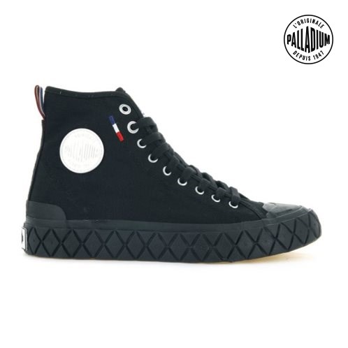 Palladium Palla Ace καμβα High Tops Sneakers ανδρικα μαυρα | RLYS52871