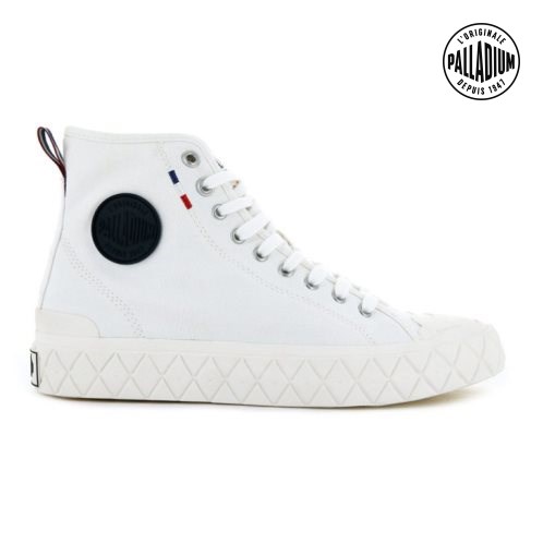 Palladium Palla Ace καμβα High Tops Sneakers ανδρικα ασπρα | WUMD05394