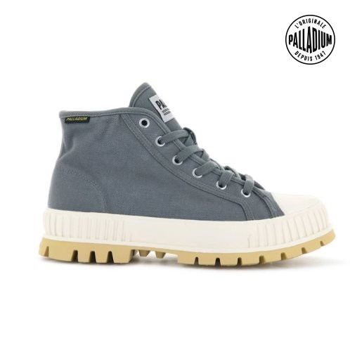 Palladium Pallashock Mid OG Boots ανδρικα γκρι | QZYJ93658
