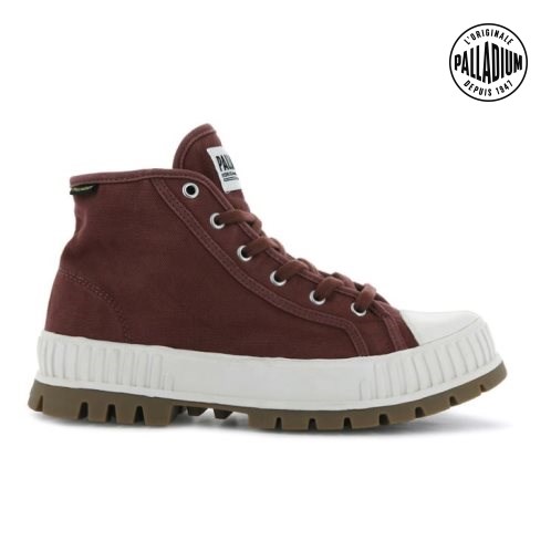 Palladium Pallashock Mid OG High Tops Sneakers γυναικεια μπορντο | BOZA61723