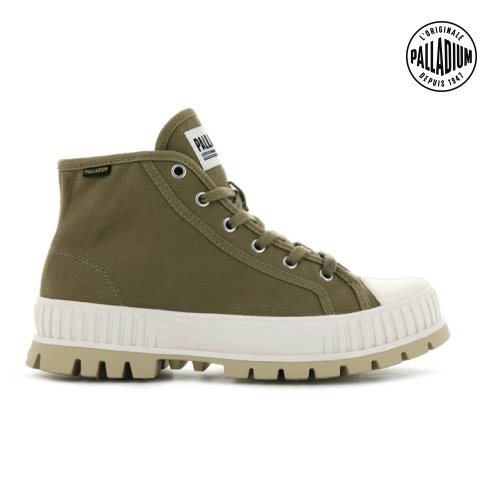 Palladium Pallashock Mid OG High Tops Sneakers γυναικεια Ελιά | IBSJ16507