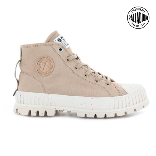 Palladium Pallashock Mid Organic Boots ανδρικα Μπεζ | URAP28496
