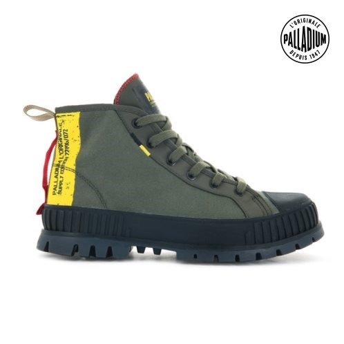 Palladium Pallashock Supply Hi Boots ανδρικα Ελιά | JDYK80925