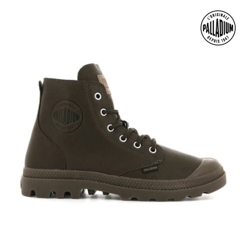 Palladium Pampa Hi Leather UL Boots ανδρικα σοκολάτα | IQLJ48210