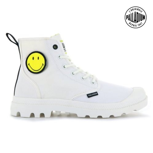 Palladium Pampa Smiley Change Boots ανδρικα ασπρα | QBJS68025