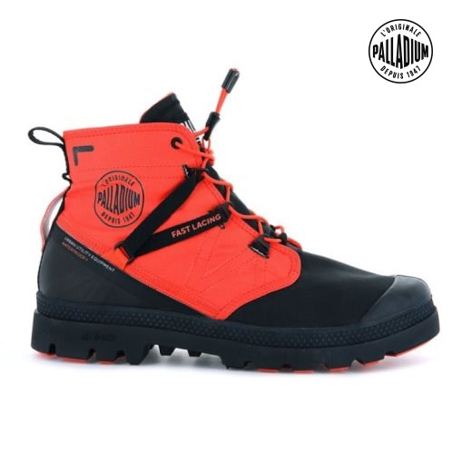 Palladium Pampa Travel Lite+ αδιαβροχα Boots ανδρικα πορτοκαλι μαυρα | ETSO51283