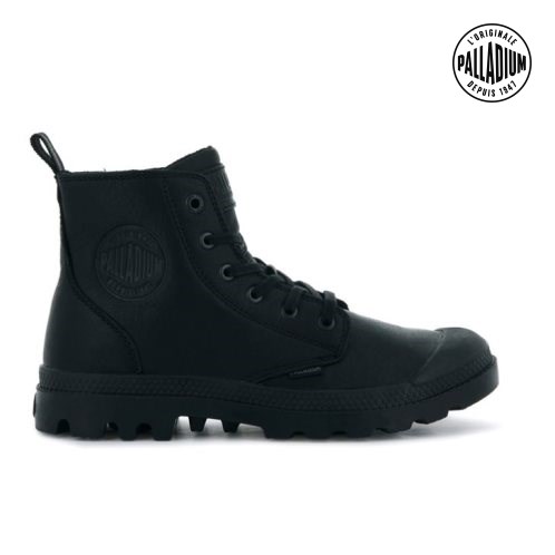 Palladium Pampa Zip Leather ESS Boots ανδρικα μαυρα | PLIM41627
